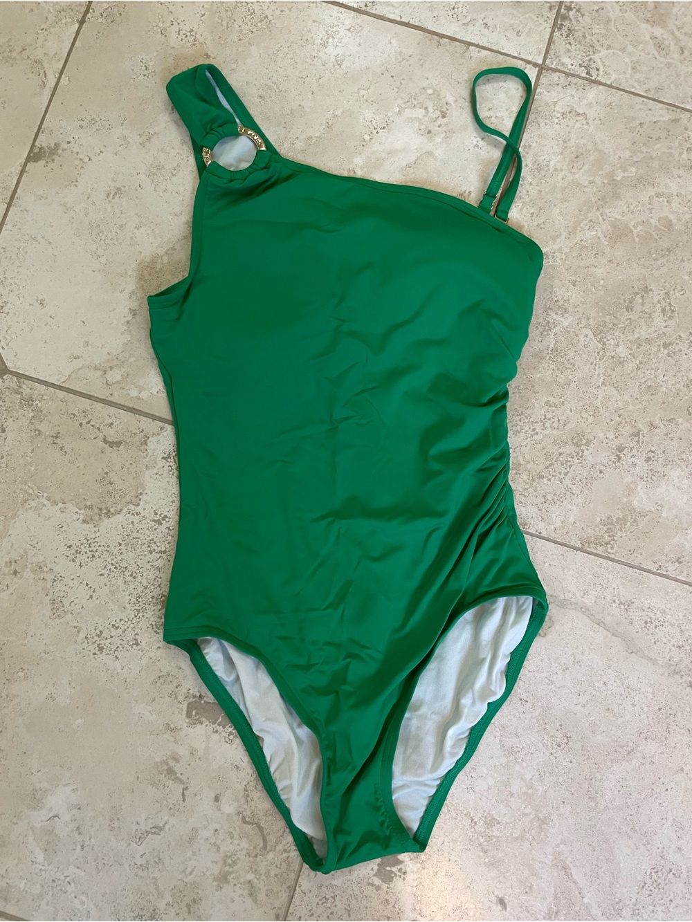Woman’s One-Shoulder Green Swimsuit